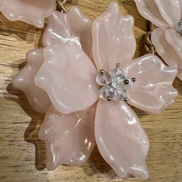 Lot Of Three Necklaces, Flowers, Stone, Chunky, Costume Jewelry Colorful - Picture 8 of 10